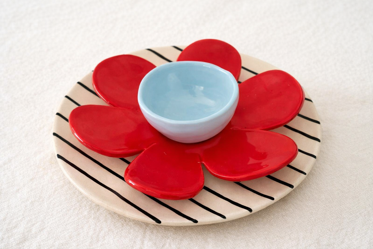 Conjunto Flor Vermelha