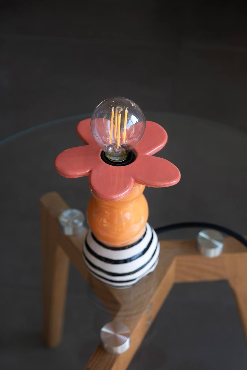 Orange Flower Totem Lamp