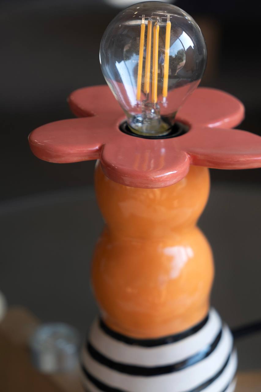 Orange Flower Totem Lamp