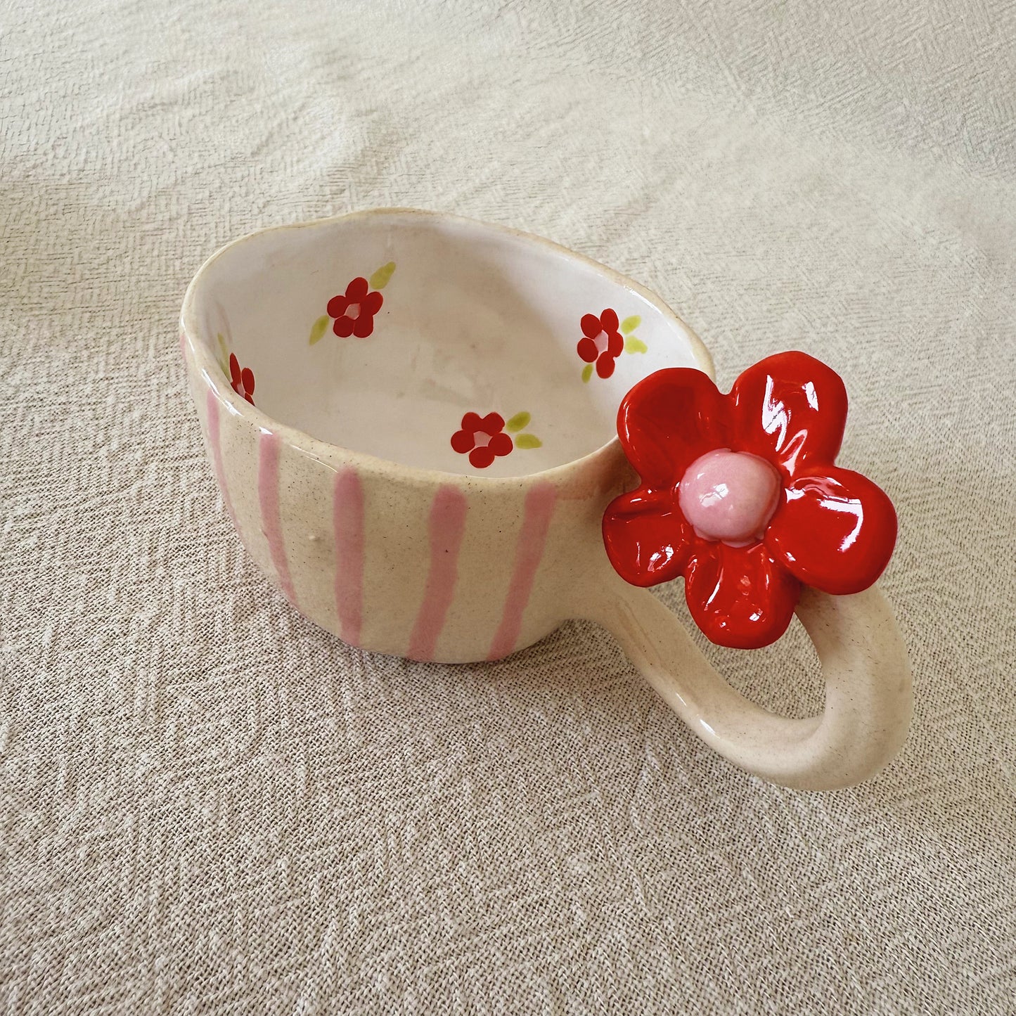 Spring red coffee mug set