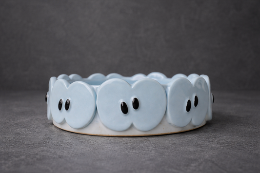 Turquoise apple plate