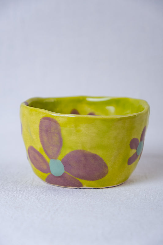 Violet flower bowl