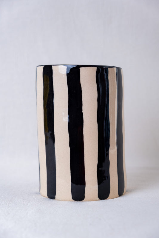 Black stripes glass