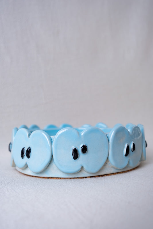 Turquoise apple plate