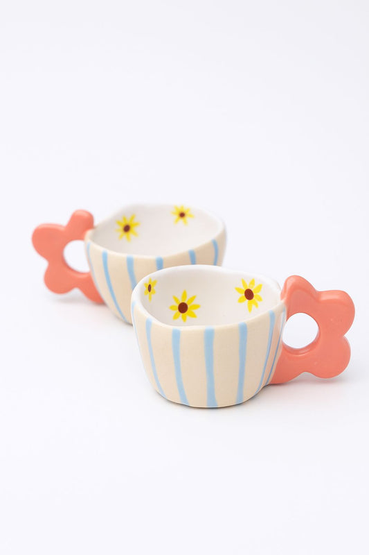 Spring mug with sunflowers set