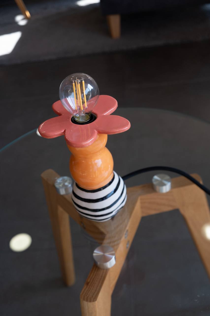 Orange Flower Totem Lamp