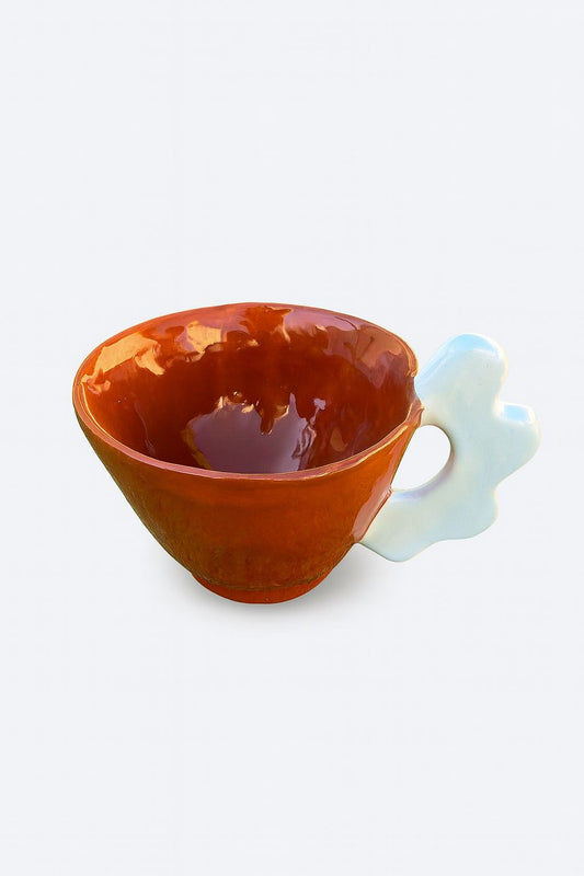 Taza flor turquesa • Disponível por encomenda 🩷