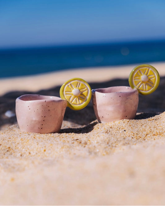 Lemon espresso cup set