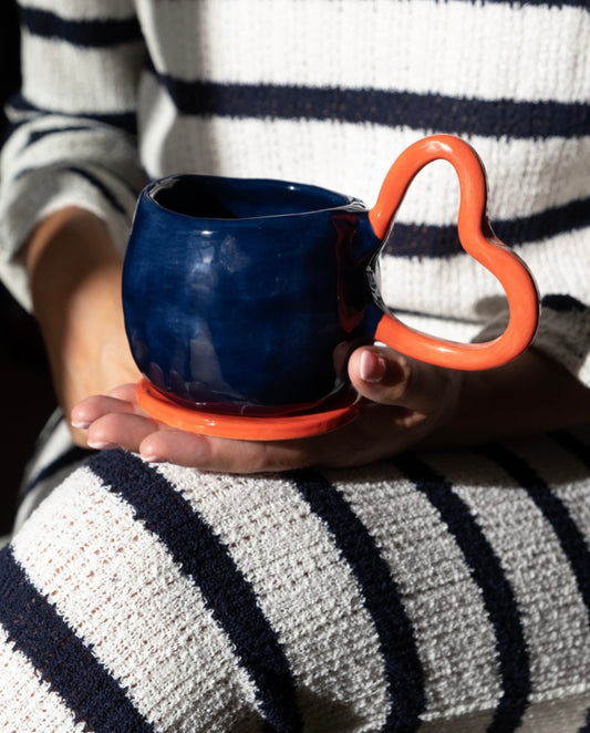 Marine heart mug