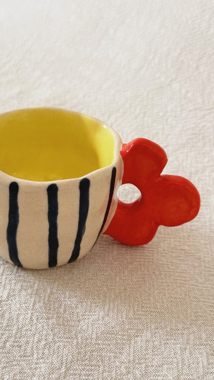 Marine flowers coffee mug set