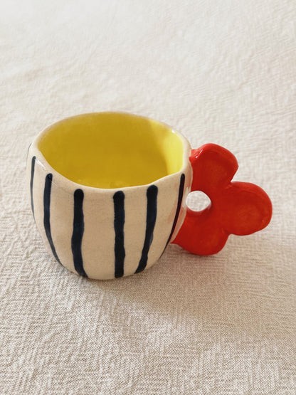 Marine flowers coffee mug set