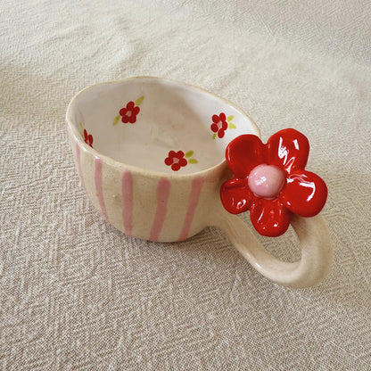 Spring red coffee mug set