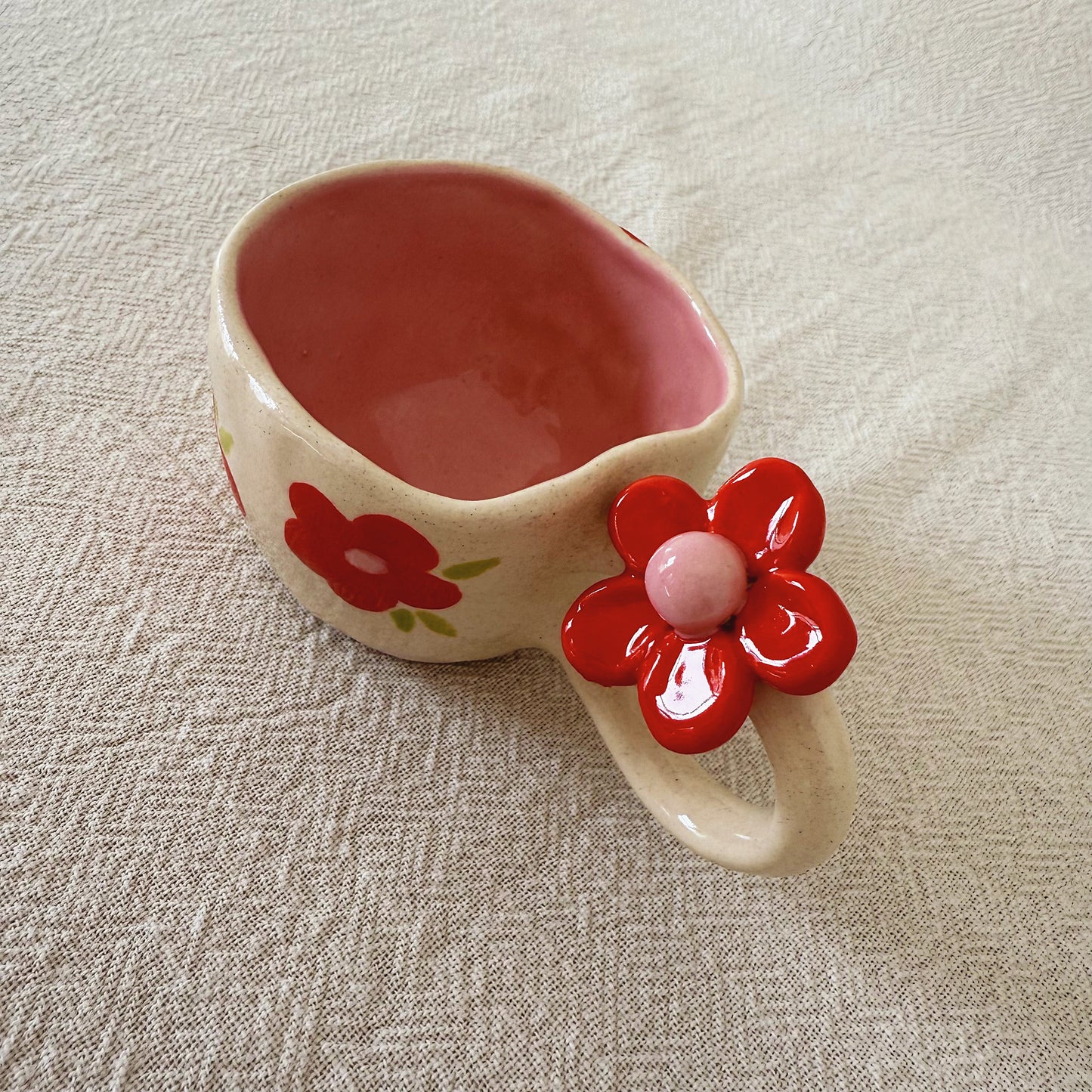 Spring red coffee mug set