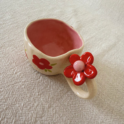 Spring red coffee mug set