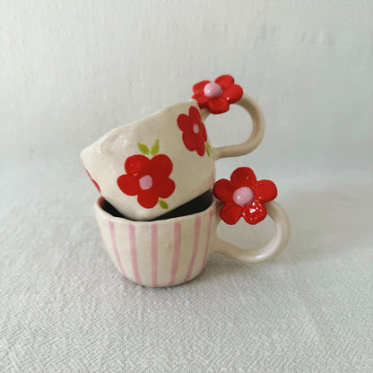 Spring red coffee mug set